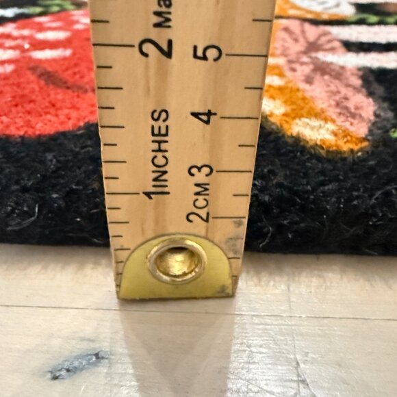 Funky Retro Vintage Polka Dot Mushroom 70's Y2K Coir Outdoor Welcome Mat Doormat - Picture 6 of 7